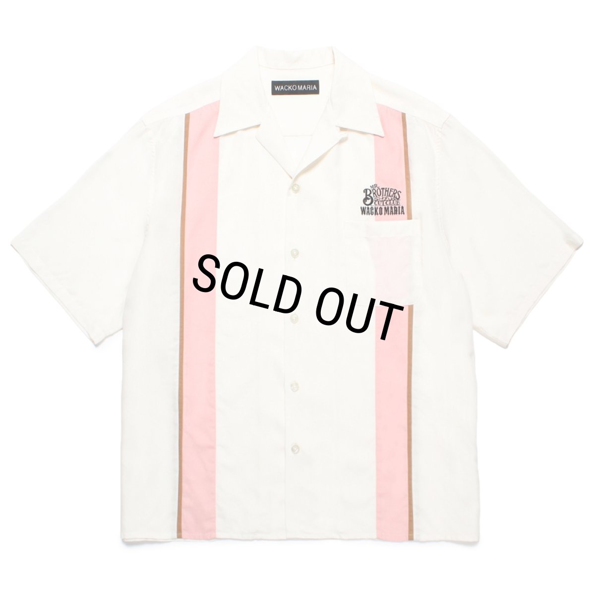 画像1: WACKO MARIA/MR.BROTHERS CUT CLUB / SWITCHING 50'S SHIRT（WHITE）［スイッチング50'Sシャツ-25春夏］ (1)