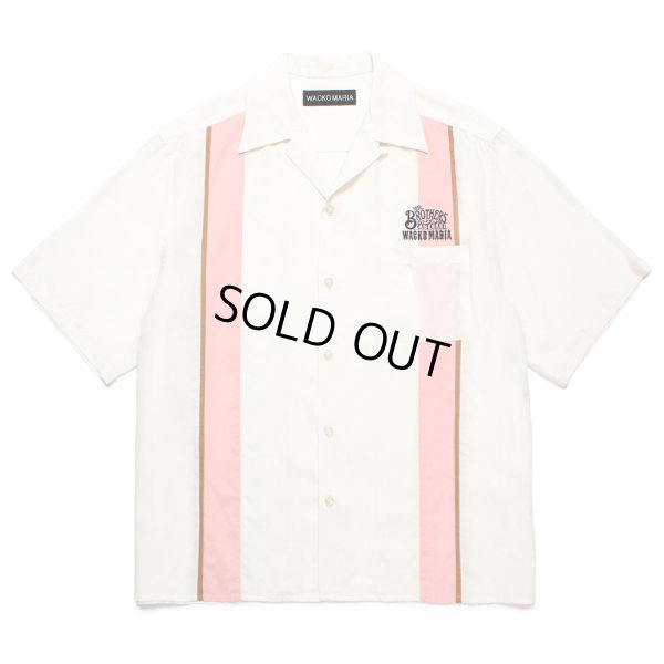 画像1: WACKO MARIA/MR.BROTHERS CUT CLUB / SWITCHING 50'S SHIRT（WHITE）［スイッチング50'Sシャツ-25春夏］