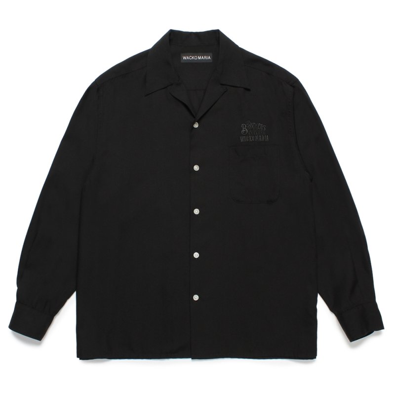画像1: WACKO MARIA/MR.BROTHERS CUT CLUB / 50'S SHIRT（BLACK）［50'Sシャツ-25春夏］