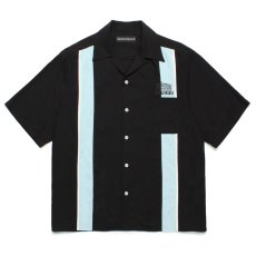 画像1: WACKO MARIA/MR.BROTHERS CUT CLUB / SWITCHING 50'S SHIRT（BLACK）［スイッチング50'Sシャツ-25春夏］ (1)