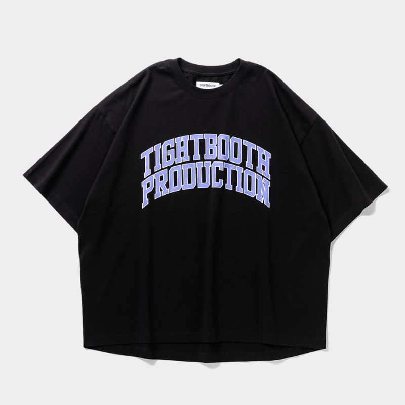画像1: TIGHTBOOTH/COLLEGE S/S T-SHIRT（Black）［カレッジT-25夏］