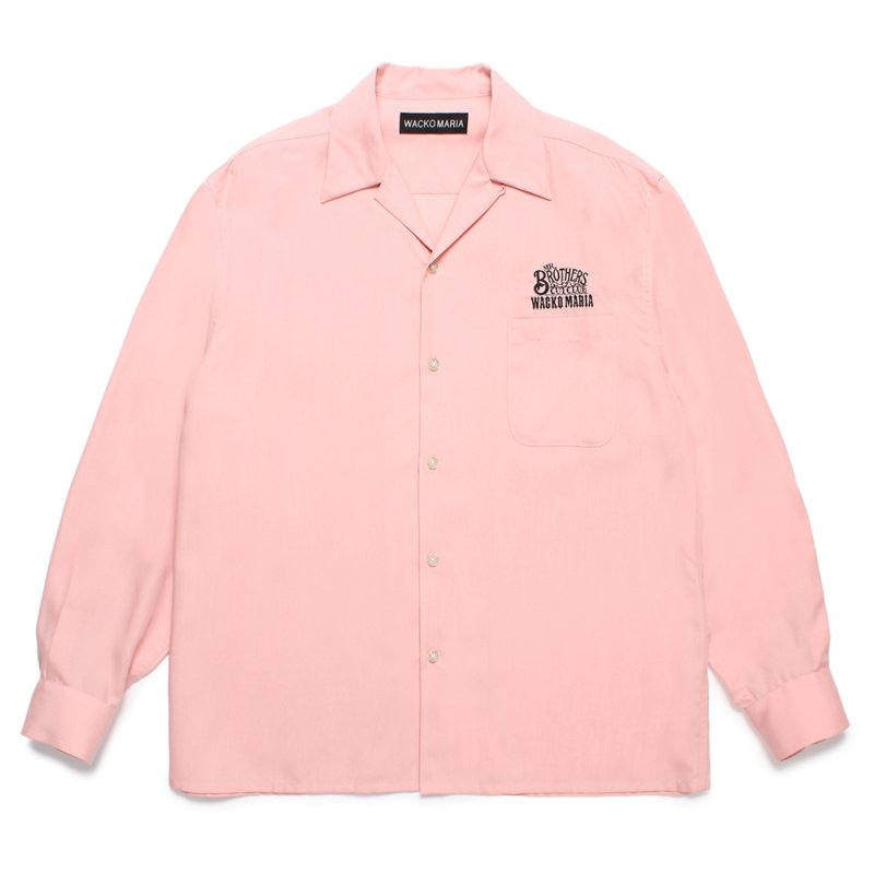 画像1: WACKO MARIA/MR.BROTHERS CUT CLUB / 50'S SHIRT（PINK）［50'Sシャツ-25春夏］
