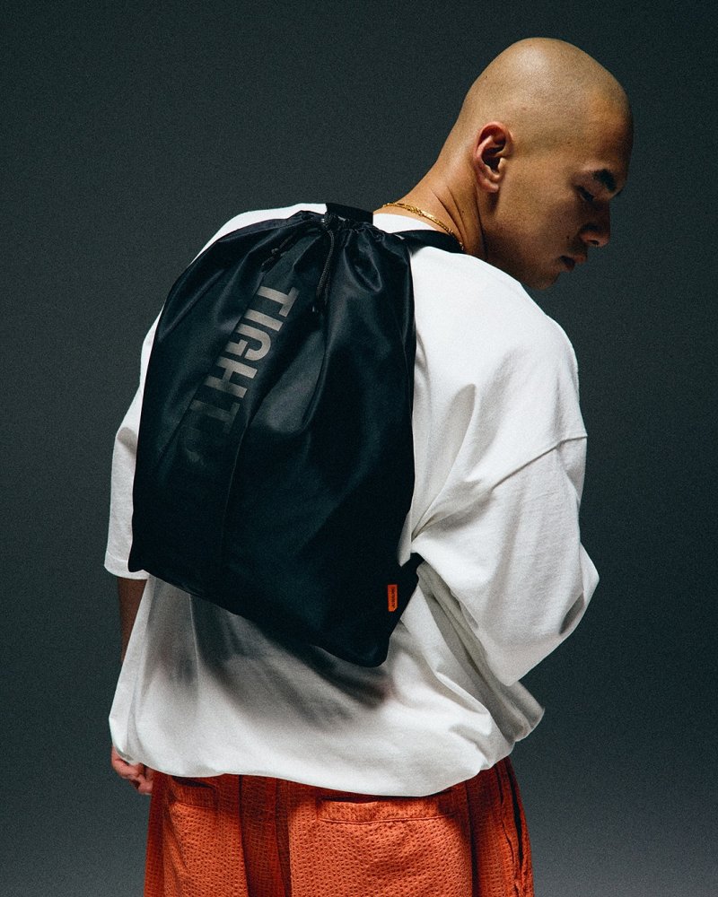 画像2: TIGHTBOOTH/LOGO KNAPSAC（Black）［ナップサック-25夏］