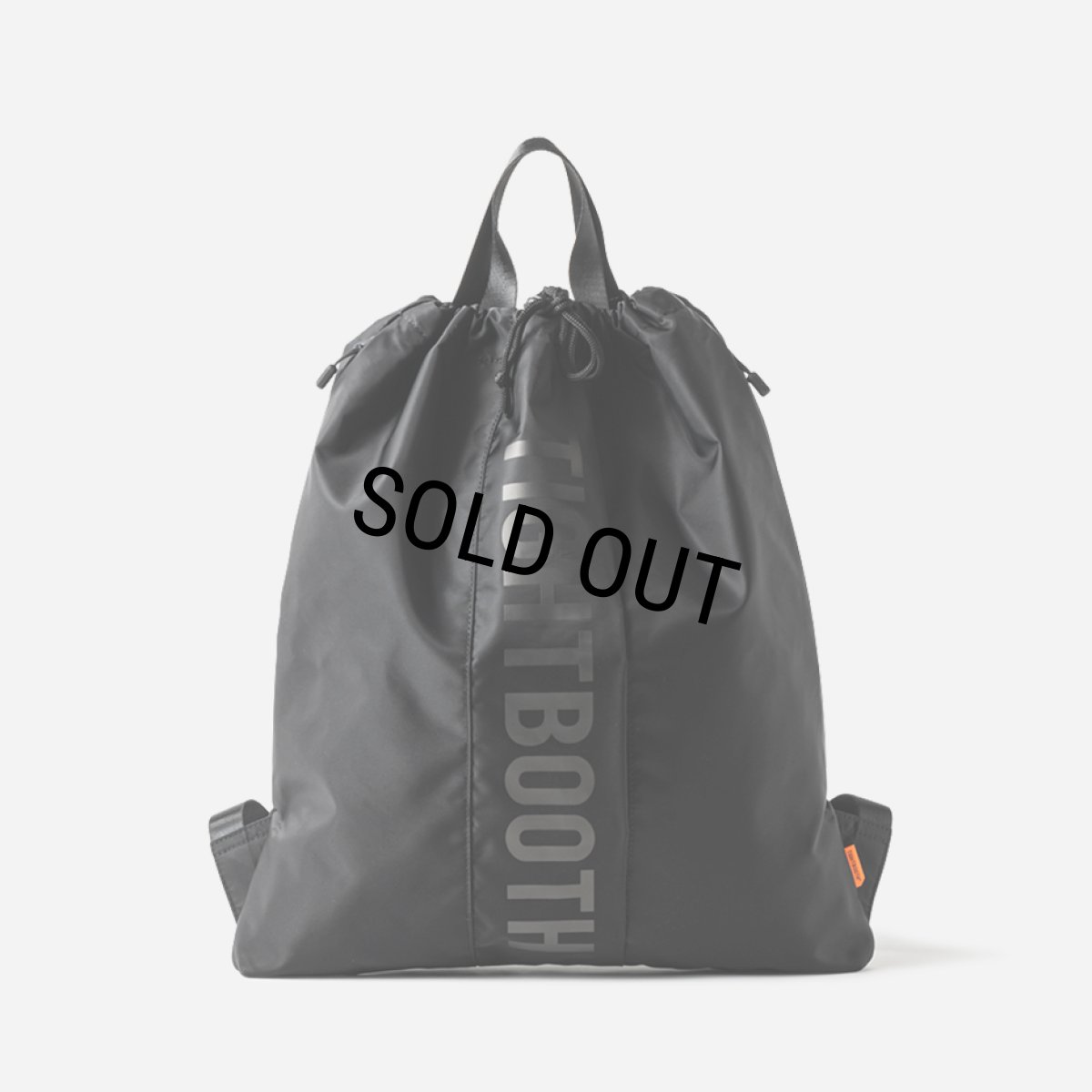 画像1: 【30%OFF】TIGHTBOOTH/LOGO KNAPSAC（Black）［ナップサック-25夏］ (1)