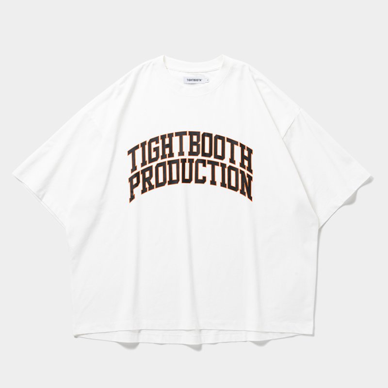 画像1: TIGHTBOOTH/COLLEGE S/S T-SHIRT（White）［カレッジT-25夏］