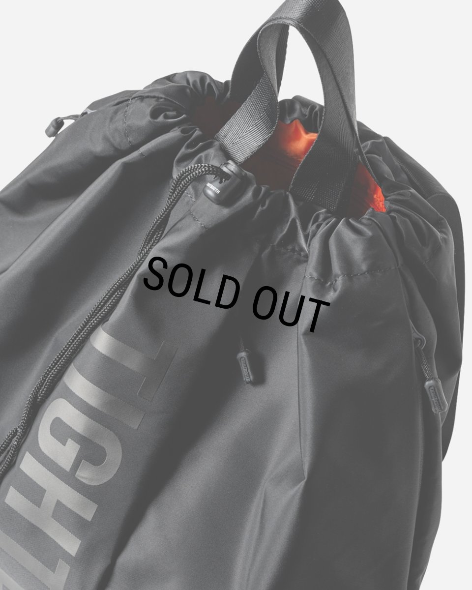 画像5: 【30%OFF】TIGHTBOOTH/LOGO KNAPSAC（Black）［ナップサック-25夏］ (5)