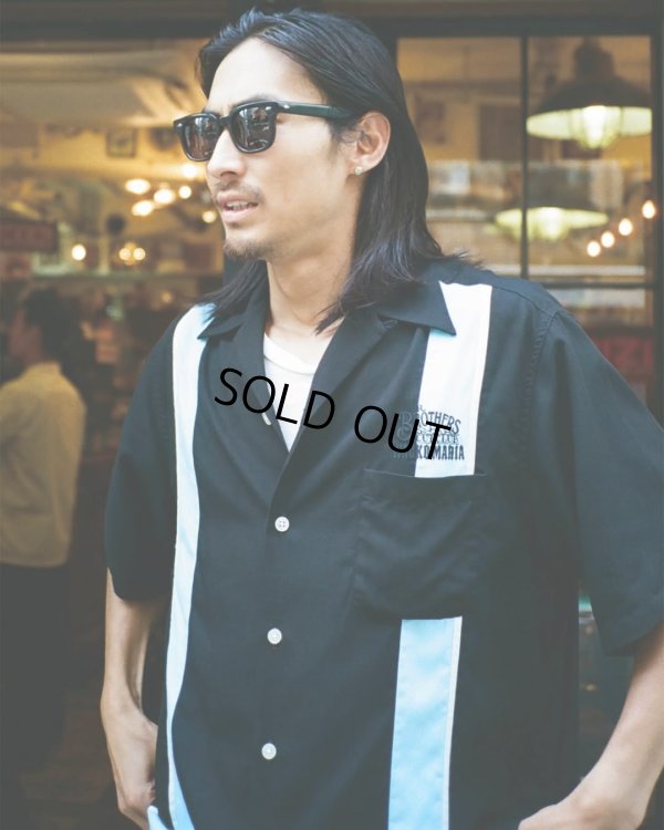 画像2: WACKO MARIA/MR.BROTHERS CUT CLUB / SWITCHING 50'S SHIRT（BLACK）［スイッチング50'Sシャツ-25春夏］