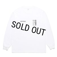 WACKO MARIA/MR.BROTHERS CUT CLUB / WASHED HEAVY WEIGHT LONG SLEEVE T-SHIRT（WHITE）［プリント長袖T-25春夏］