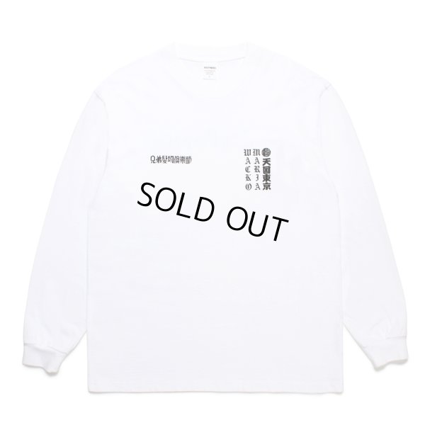 画像1: WACKO MARIA/MR.BROTHERS CUT CLUB / WASHED HEAVY WEIGHT LONG SLEEVE T-SHIRT（WHITE）［プリント長袖T-25春夏］