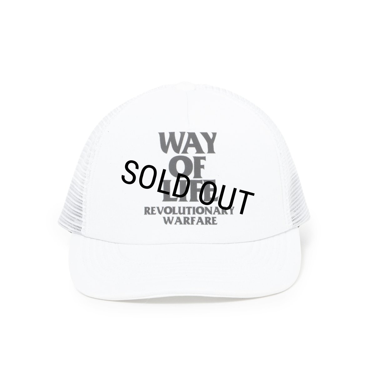 画像1: RATS/MESH CAP "WAY OF LIFE"（WHITE）［メッシュキャップ-25春夏］ (1)