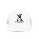 RATS/MESH CAP "WAY OF LIFE"（WHITE）［メッシュキャップ-25春夏］