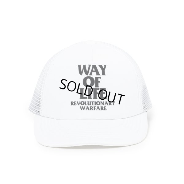 画像1: RATS/MESH CAP "WAY OF LIFE"（WHITE）［メッシュキャップ-25春夏］