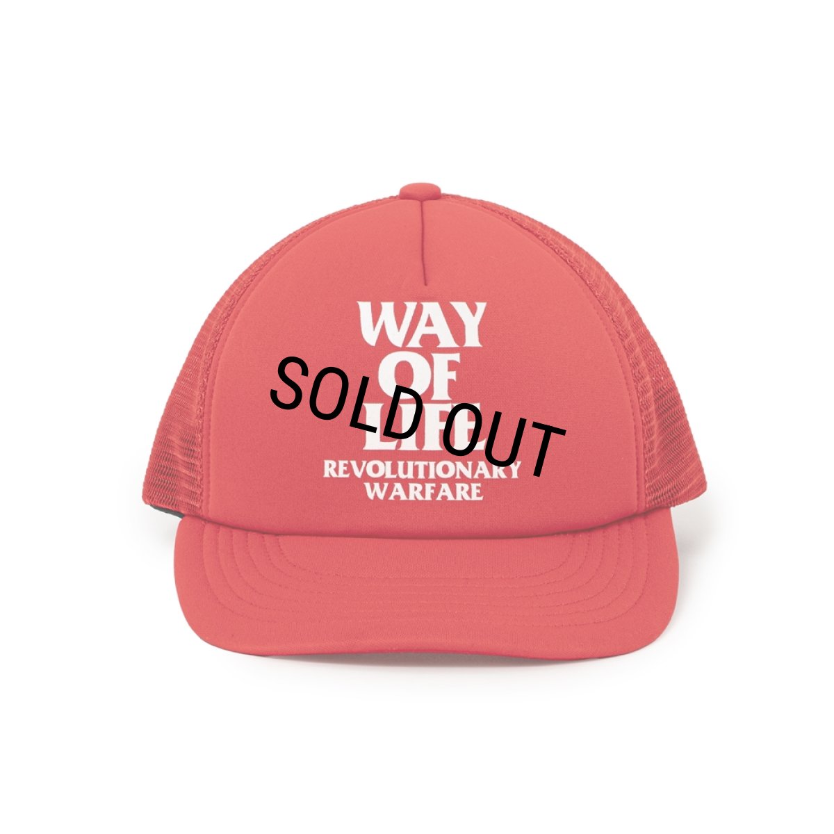 画像1: 【30%OFF】RATS/MESH CAP "WAY OF LIFE"（RED）［メッシュキャップ-25春夏］ (1)