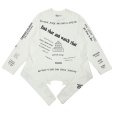 画像1: DAIRIKU/Upside down Long Sleeve Tee（White）［アップサイドダウン長袖T-25秋冬］ (1)