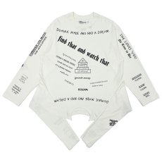 画像1: DAIRIKU/Upside down Long Sleeve Tee（White）［アップサイドダウン長袖T-25秋冬］ (1)