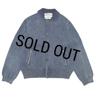 30％OFF】DAIRIKU/Vintage Dyed Knit Jacket（Indigo）［ヴィンテージ