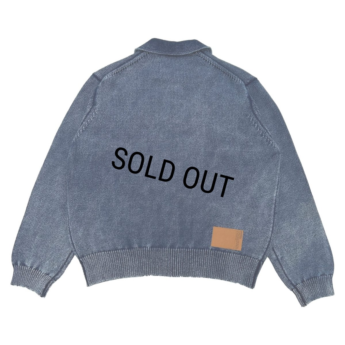 画像2: 【30％OFF】DAIRIKU/Vintage Dyed Knit Jacket（Indigo）［ヴィンテージダイニットJKT-25秋冬］ (2)