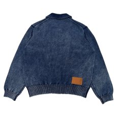 画像2: DAIRIKU/Vintage Dyed Knit Jacket（Indigo）［ヴィンテージダイニットJKT-25秋冬］ (2)