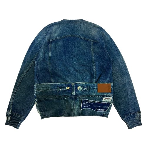 他の写真2: DAIRIKU/Tuck In Denim Transcription Knit（Indigo）［タックインデニムプリントニット-25秋冬］