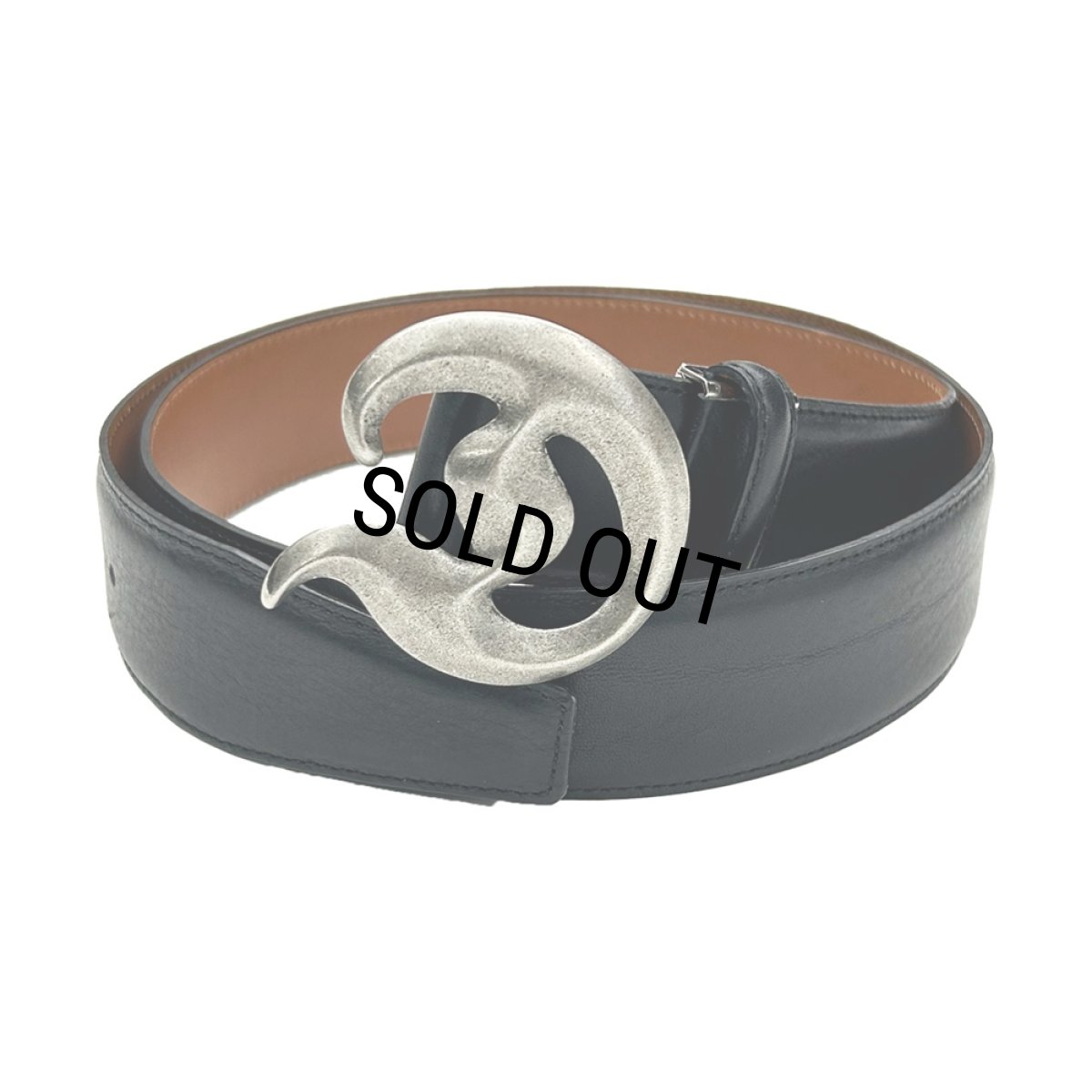 画像1: 【30％OFF】DAIRIKU/"D" Buckle Velt（Black）［バックルベルト-25秋冬］ (1)