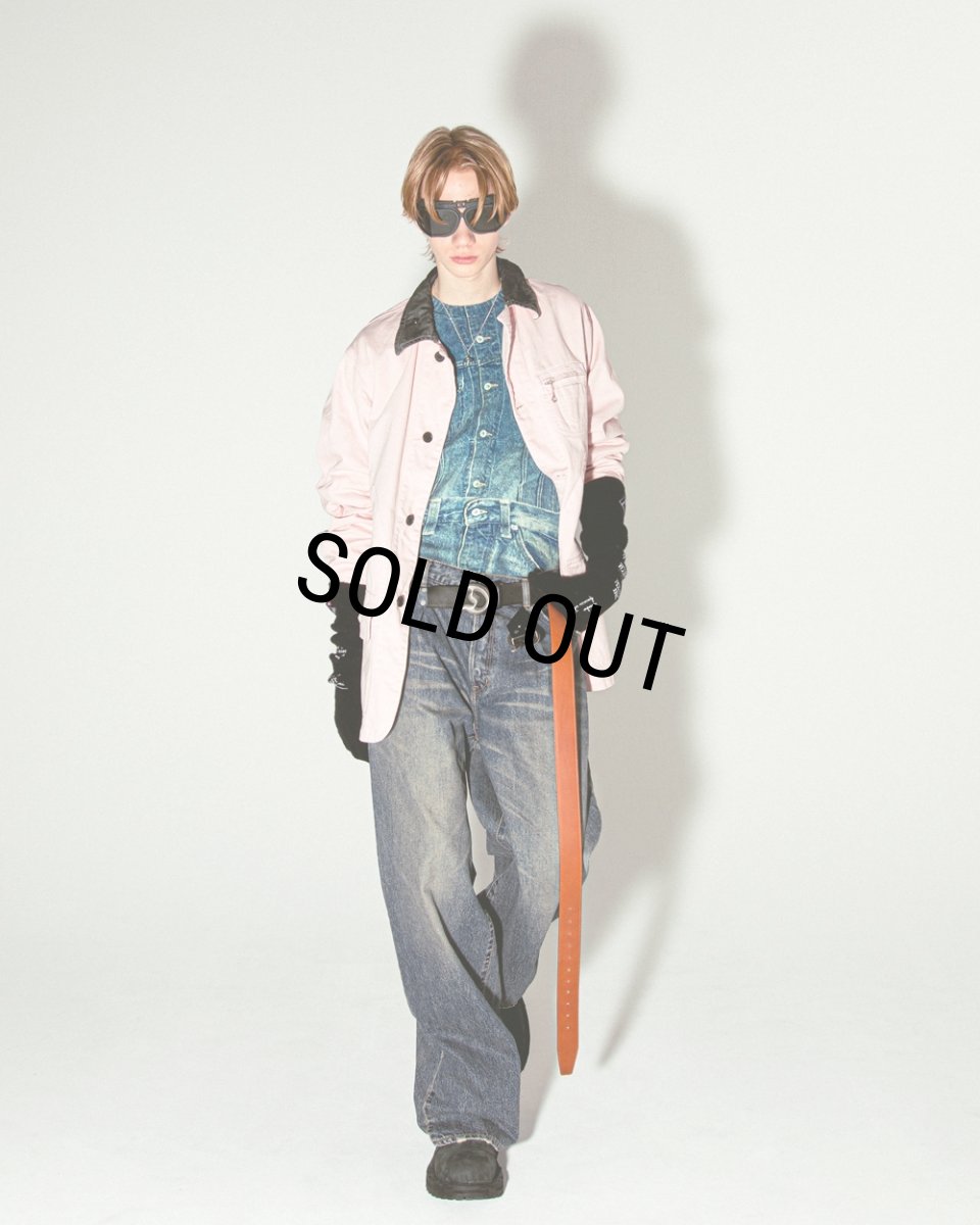 画像6: DAIRIKU/Tuck In Denim Transcription Knit（Indigo）［タックインデニムプリントニット-25秋冬］ (6)