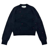 DAIRIKU/Red-eyed Rabbit Tite Knit（Black）［ラビットタイトニット-25秋冬］