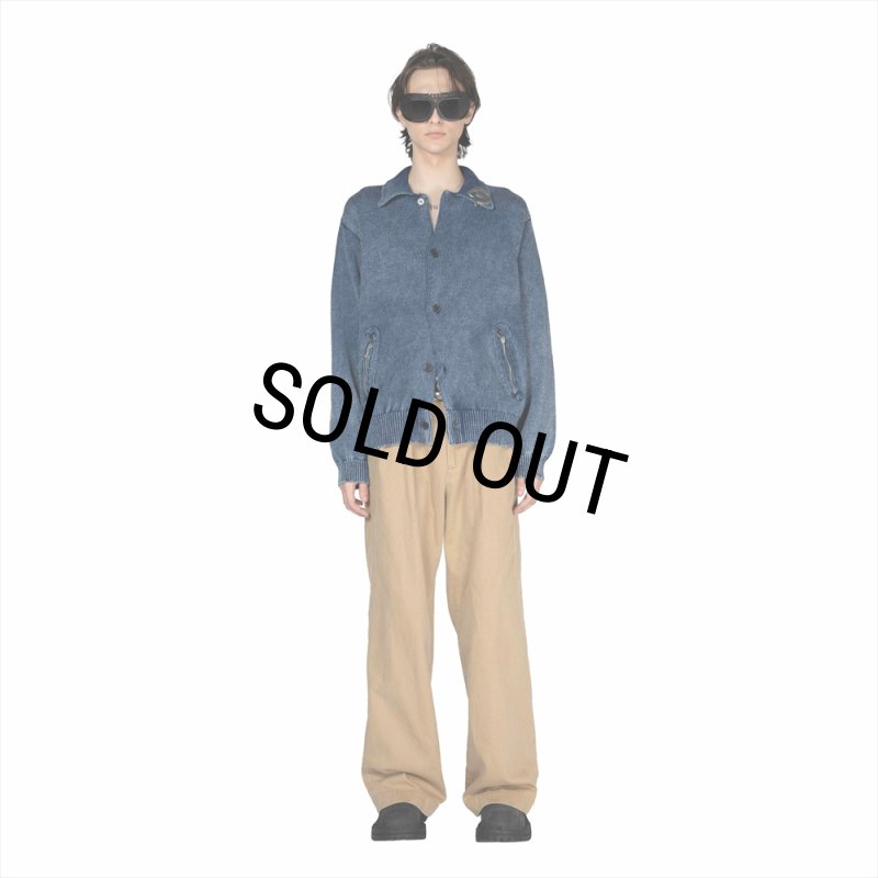 30％OFF】DAIRIKU/Vintage Dyed Knit Jacket（Indigo）［ヴィンテージ