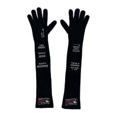 画像1: DAIRIKU/"TATTO" Long Knit Grove（Black）［ロングニットグローブ-25秋冬］ (1)