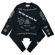 30％OFF】DAIRIKU/Upside down Long Sleeve Tee（Black）［アップ