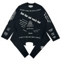 DAIRIKU/Upside down Long Sleeve Tee（Black）［アップサイドダウン長袖T-25秋冬］