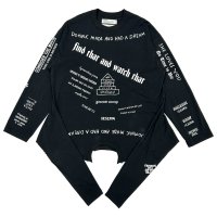 DAIRIKU/Upside down Long Sleeve Tee（Black）［アップサイドダウン長袖T-25秋冬］