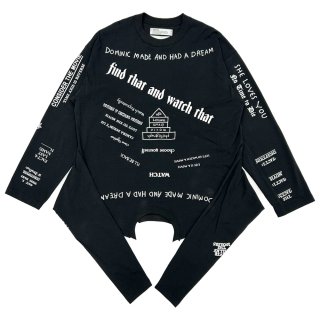 30％OFF】DAIRIKU/Upside down Long Sleeve Tee（Black）［アップ