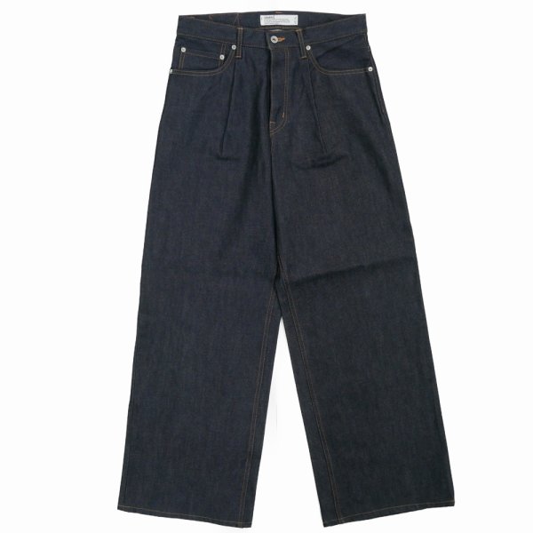 画像1: DAIRIKU/"Wide" Rigid Denim Pants（Indigo）［"ワイド"リジッドデニムパンツ-25秋冬］