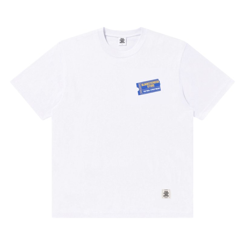 画像1: BlackEyePatch/RENTAL TICKET LOGO TEE(WHITE)