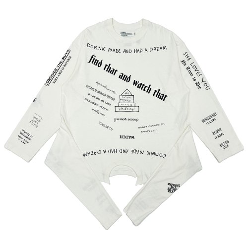 他の写真1: DAIRIKU/Upside down Long Sleeve Tee（White）［アップサイドダウン長袖T-25秋冬］