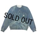 DAIRIKU/Tuck In Denim Transcription Knit（Indigo）［タックインデニムプリントニット-25秋冬］