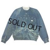 DAIRIKU/Tuck In Denim Transcription Knit（Indigo）［タックインデニムプリントニット-25秋冬］