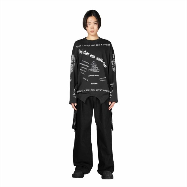画像2: DAIRIKU/Upside down Long Sleeve Tee（Black）［アップサイドダウン長袖T-25秋冬］