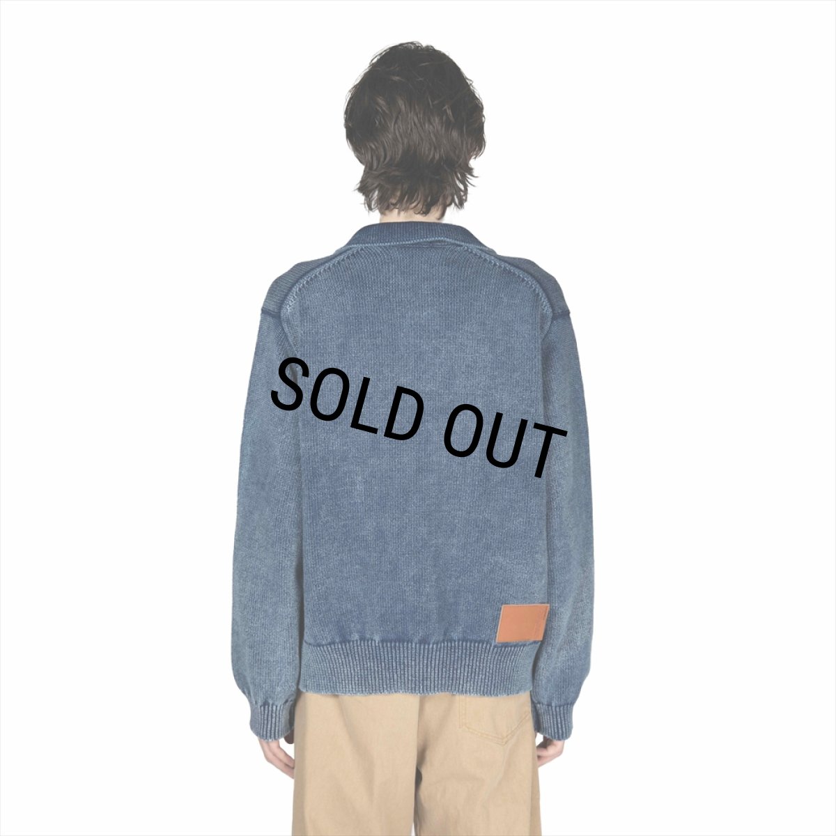 画像4: 【30％OFF】DAIRIKU/Vintage Dyed Knit Jacket（Indigo）［ヴィンテージダイニットJKT-25秋冬］ (4)