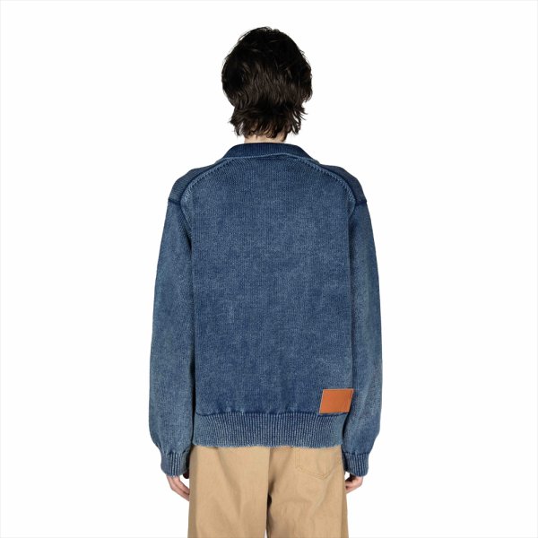 画像4: DAIRIKU/Vintage Dyed Knit Jacket（Indigo）［ヴィンテージダイニットJKT-25秋冬］