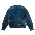 画像2: DAIRIKU/Tuck In Denim Transcription Knit（Indigo）［タックインデニムプリントニット-25秋冬］ (2)