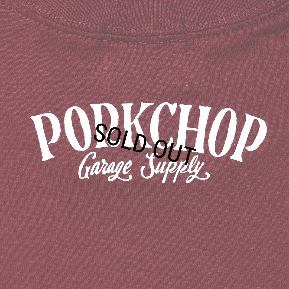 画像4: PORKCHOP/PORK FRONT TEE 25（BURGUNDY）［ポークフロントT-25春夏］ (4)