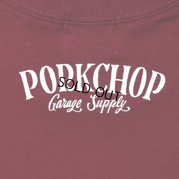 画像4: PORKCHOP/PORK FRONT TEE 25（BURGUNDY）［ポークフロントT-25春夏］