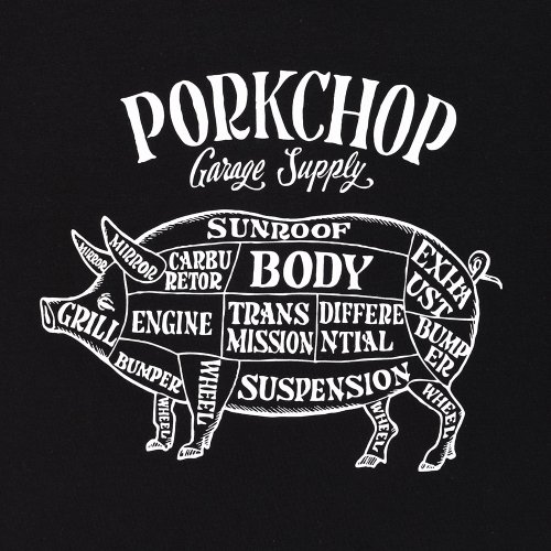 他の写真3: PORKCHOP/PORK FRONT TEE 25（BLACK）［ポークフロントT-25春夏］