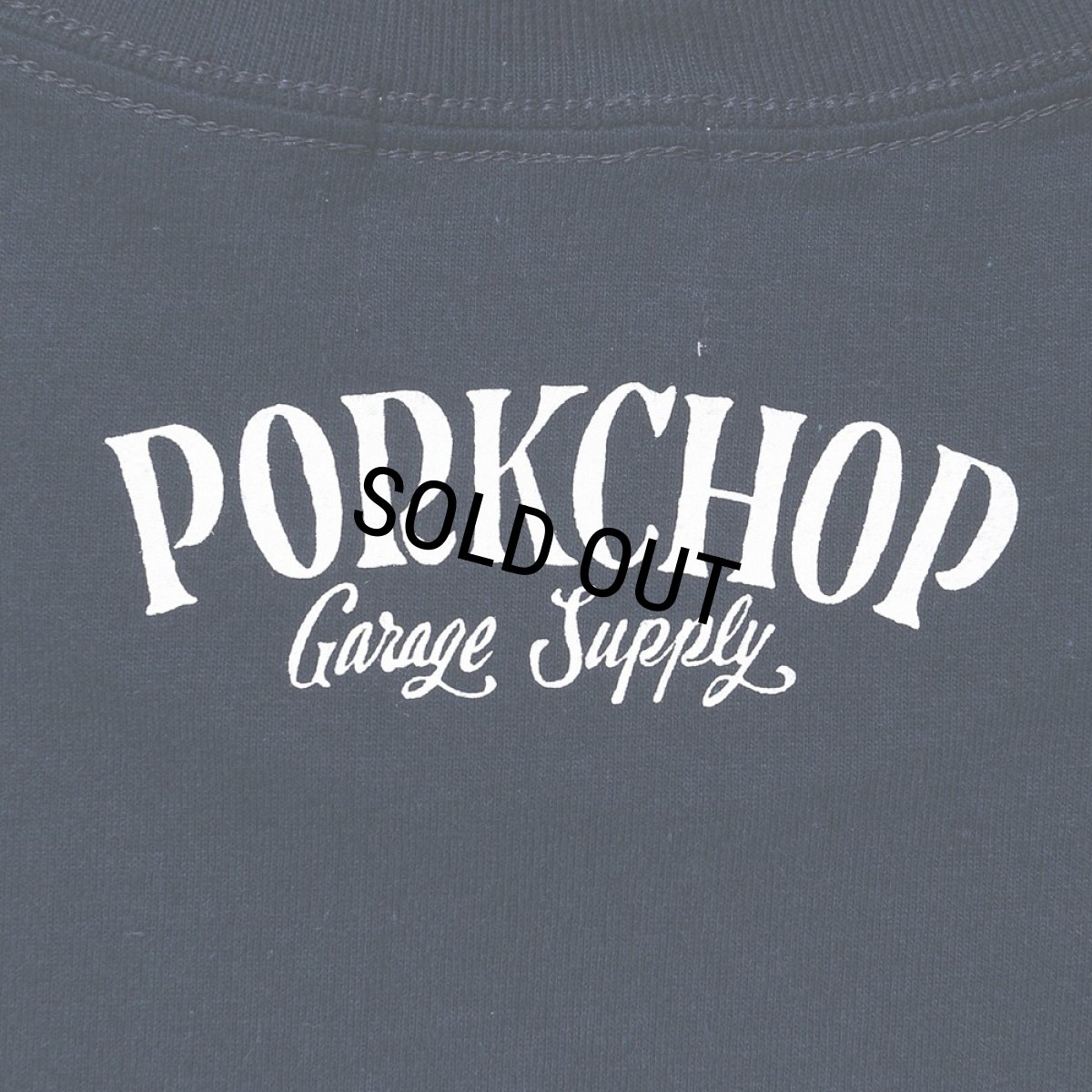 画像4: PORKCHOP/PORK FRONT TEE 25（NAVY）［ポークフロントT-25春夏］ (4)
