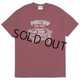 PORKCHOP/PORK FRONT TEE 25（BURGUNDY）［ポークフロントT-25春夏］