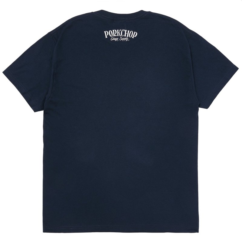 画像2: PORKCHOP/PORK FRONT TEE 25（NAVY）［ポークフロントT-25春夏］