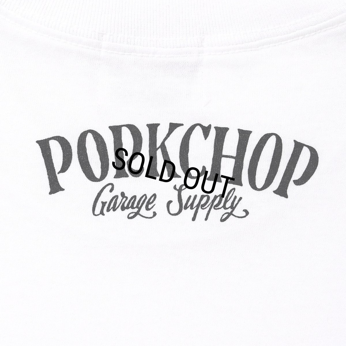 画像4: PORKCHOP/PORK FRONT TEE 25（WHITE）［ポークフロントT-25春夏］ (4)