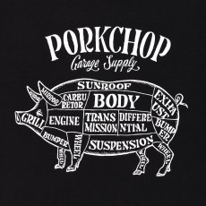 画像3: PORKCHOP/PORK FRONT TEE 25（BLACK）［ポークフロントT-25春夏］ (3)