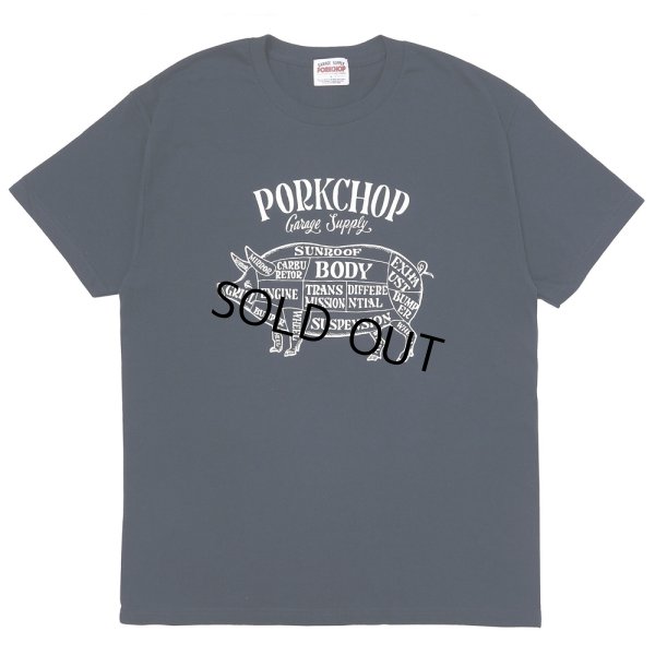 画像1: PORKCHOP/PORK FRONT TEE 25（NAVY）［ポークフロントT-25春夏］
